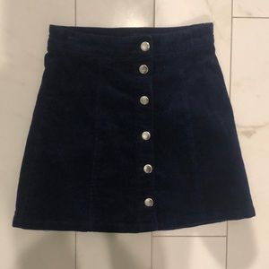 Blue corduroy skirt